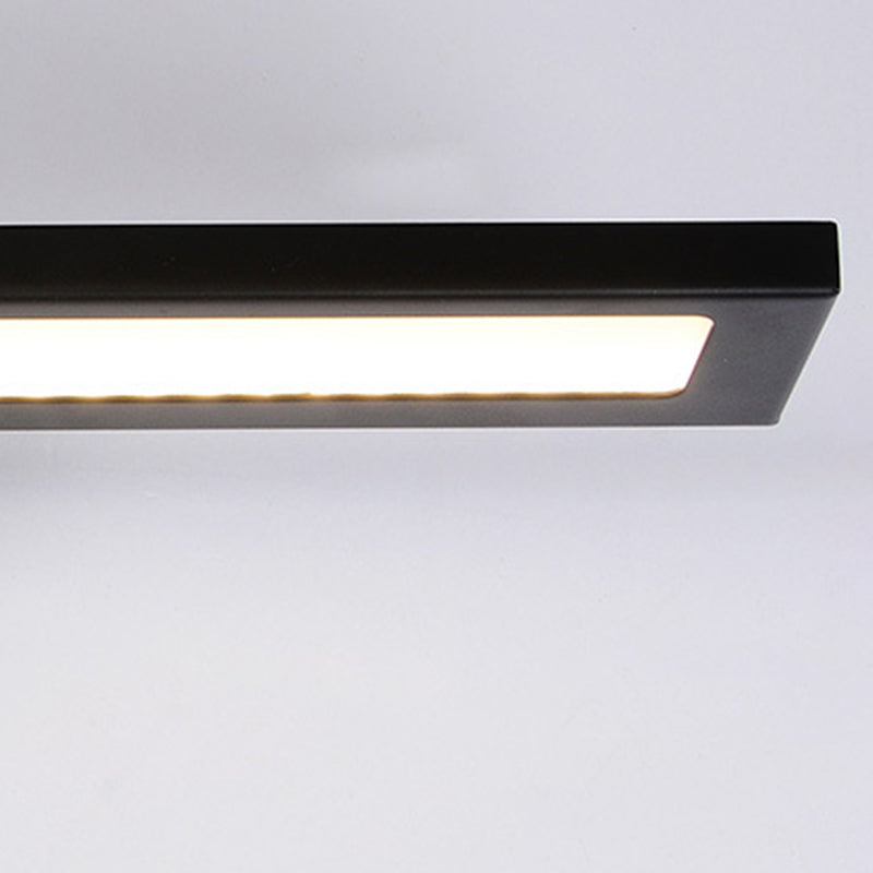 Illuminazione con funce murale rettangolo moderno metallo 1 lampada da parete leggera