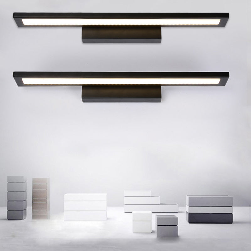 Illuminazione con funce murale rettangolo moderno metallo 1 lampada da parete leggera