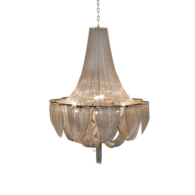 Ketting moderne stijl kroonluchter hanglamp metalen 8-lichts hanglampvoeturen