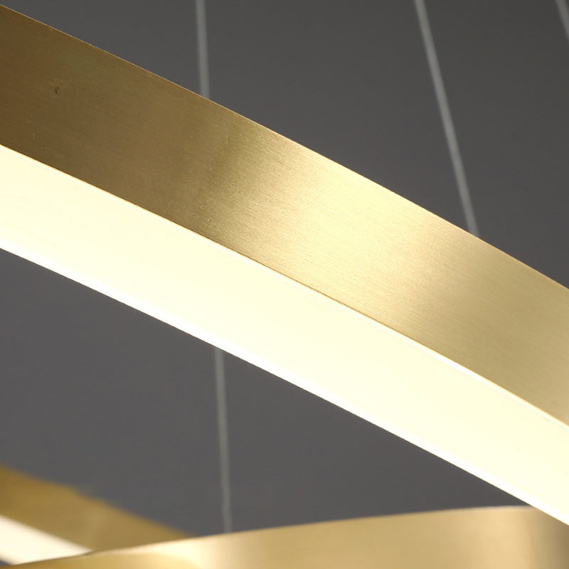 Lampadante a pendente di lusso di lusso a luce contemporanea lampadario circolare leggera per soggiorno