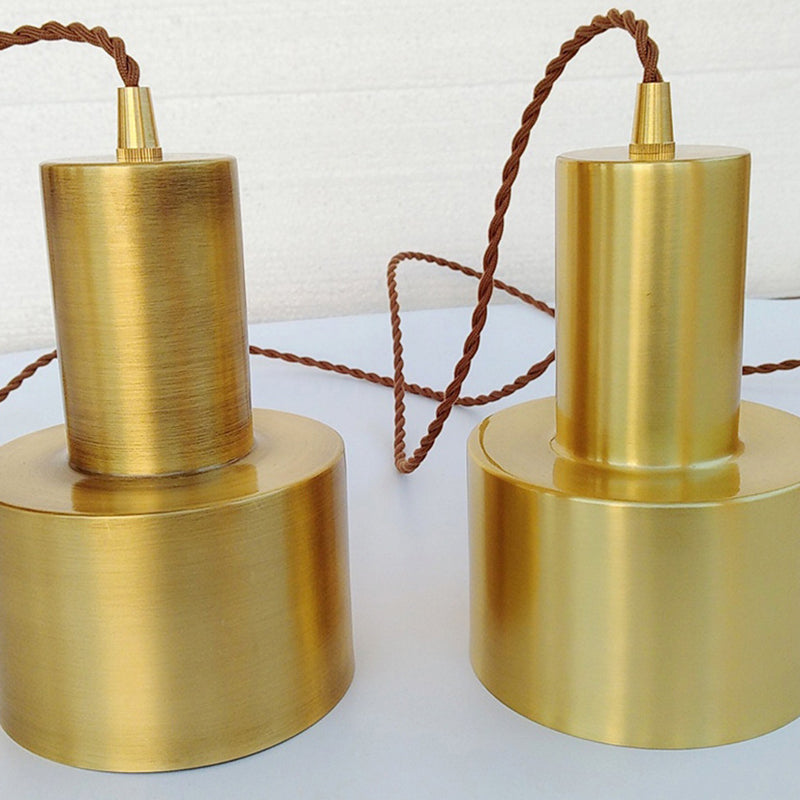 Accesorios de iluminación colgante geométrico de estilo contemporáneo 1 Luces de techo colgantes de luz en oro