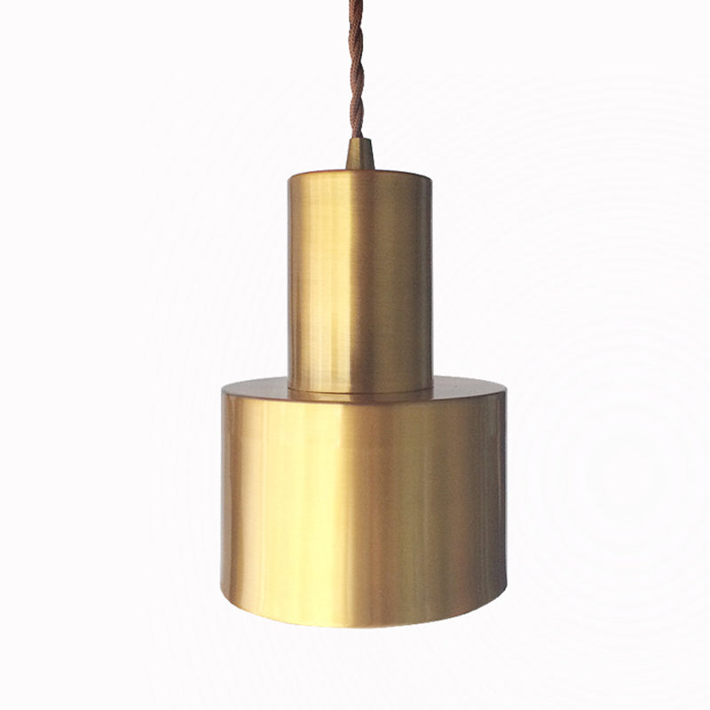 Accesorios de iluminación colgante geométrico de estilo contemporáneo 1 Luces de techo colgantes de luz en oro