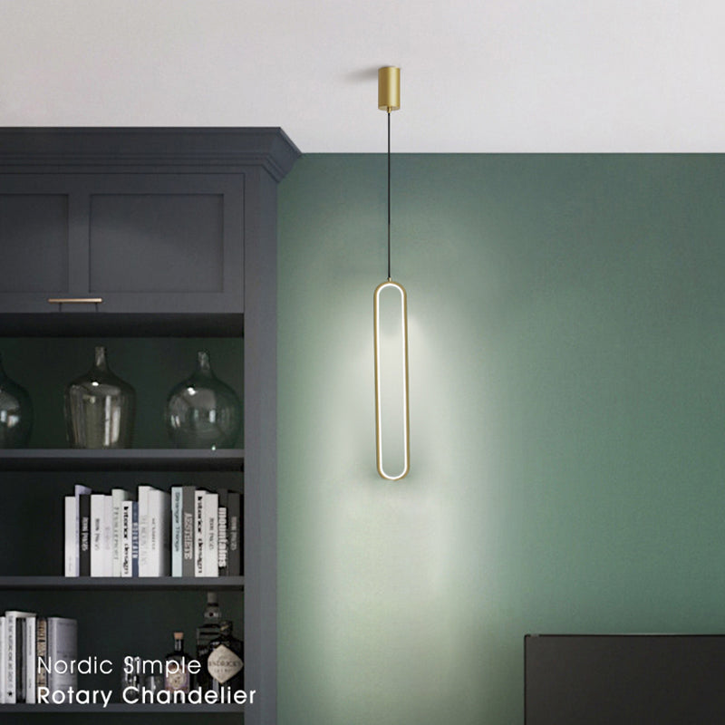 Accesorios de iluminación colgante contemporáneo colgante de suspensión de metal geométrico