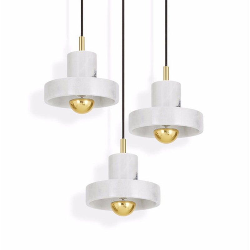 Cement Geometric Shaped Suspension Light Modern Style Hanging Lamps for Dining Room Living Room