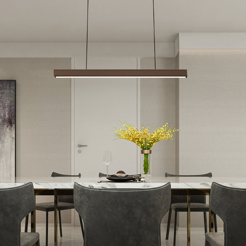 Minimalist Linear Island Pendant Lighting, 1-Light Acrylic Hanging Lights for Kitchen Island