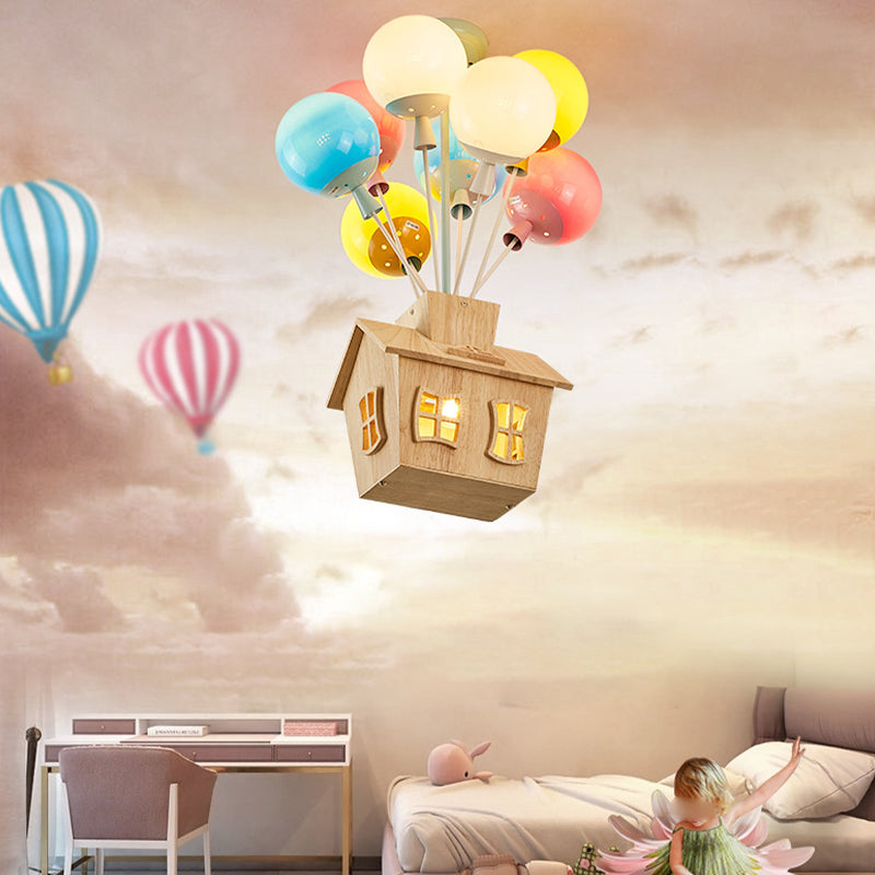 Kleurrijke metalen plafondlamp creatieve ballon moderne semi-inbouwlamp voor kinderkamer