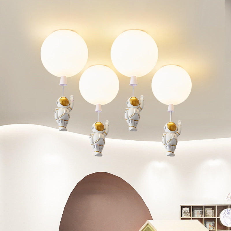 Acryl ballon plafond hanglamp eigentijds plafond inbouw met Spaceman
