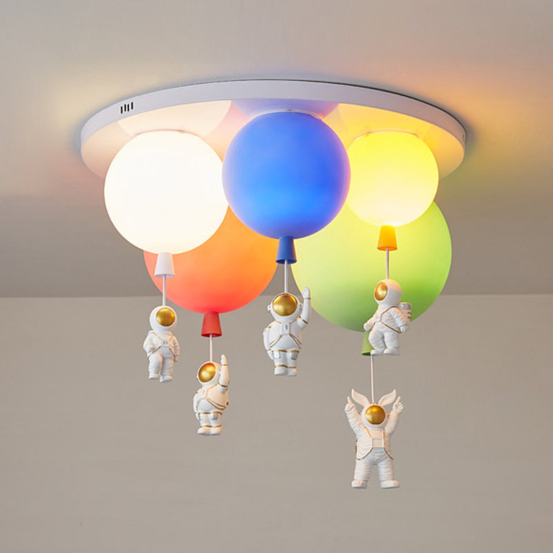 Acryl ballon plafond hanglamp eigentijds plafond inbouw met Spaceman