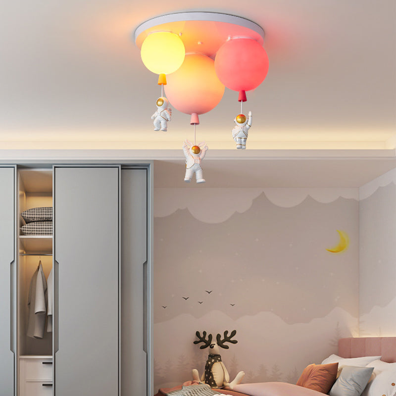 Acryl ballon plafond hanglamp eigentijds plafond inbouw met Spaceman