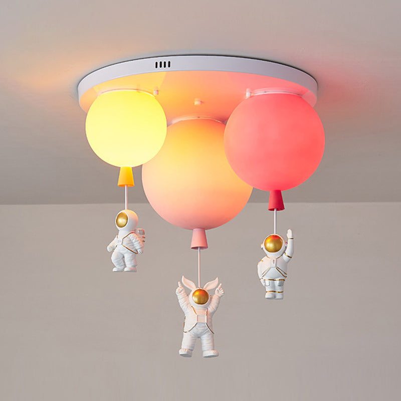 Acryl ballon plafond hanglamp eigentijds plafond inbouw met Spaceman