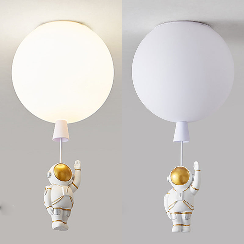 Acryl ballon plafond hanglamp eigentijds plafond inbouw met Spaceman