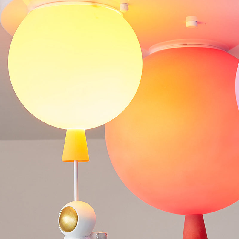 Acryl ballon plafond hanglamp eigentijds plafond inbouw met Spaceman