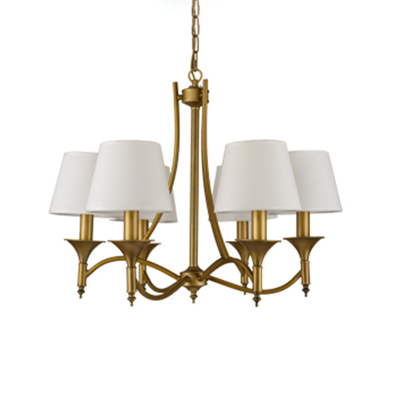 Multi-head hangende verlichtingsarmaturen Amerikaanse stijl vat kroonluchter hanglamp met stofschaduw