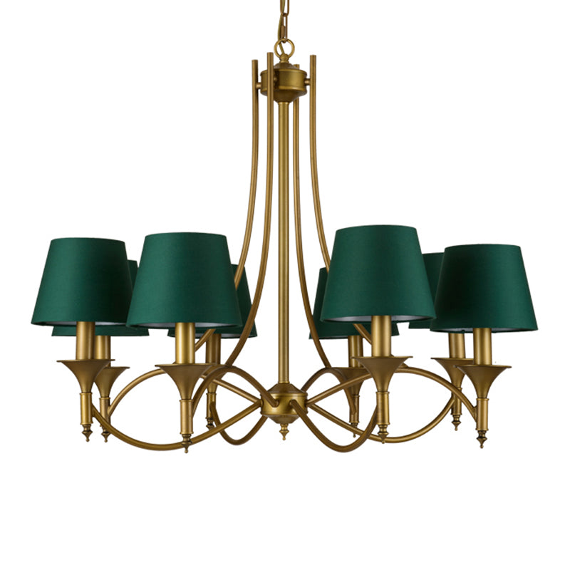 Multi-head hangende verlichtingsarmaturen Amerikaanse stijl vat kroonluchter hanglamp met stofschaduw
