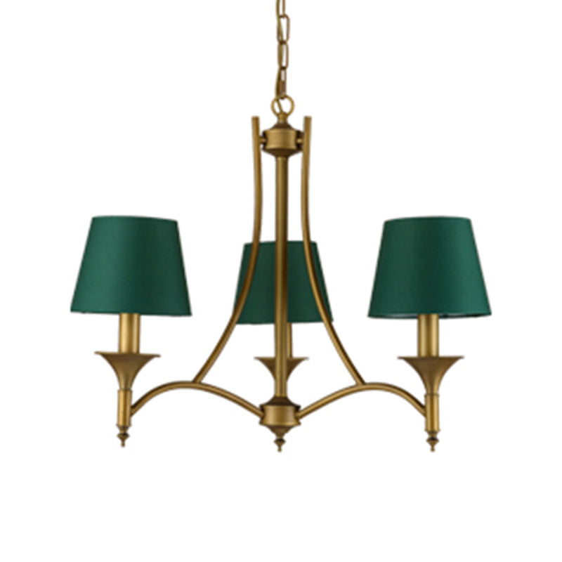 Multi-head hangende verlichtingsarmaturen Amerikaanse stijl vat kroonluchter hanglamp met stofschaduw