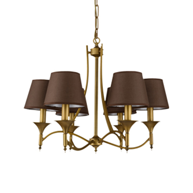 Multi-head hangende verlichtingsarmaturen Amerikaanse stijl vat kroonluchter hanglamp met stofschaduw