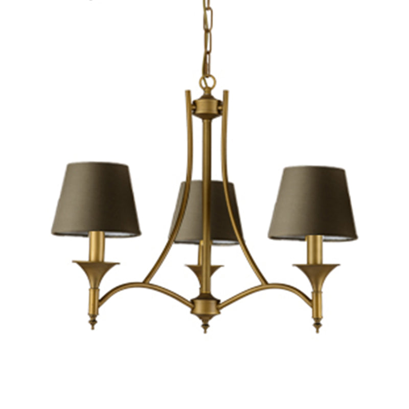 Multi-head hangende verlichtingsarmaturen Amerikaanse stijl vat kroonluchter hanglamp met stofschaduw