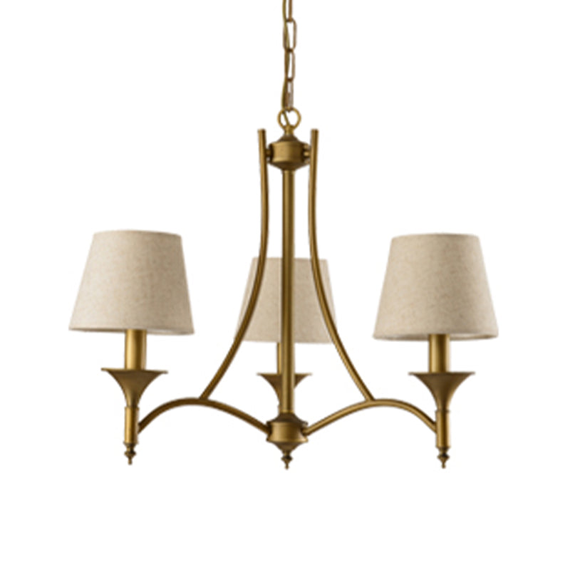 Multi-head hangende verlichtingsarmaturen Amerikaanse stijl vat kroonluchter hanglamp met stofschaduw