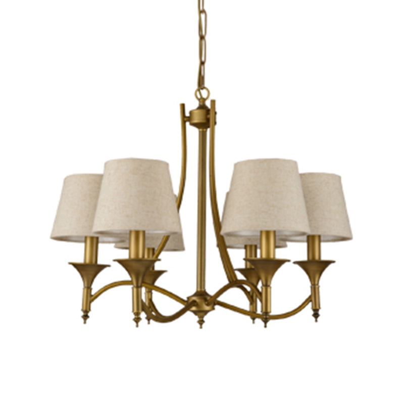 Multi-head hangende verlichtingsarmaturen Amerikaanse stijl vat kroonluchter hanglamp met stofschaduw
