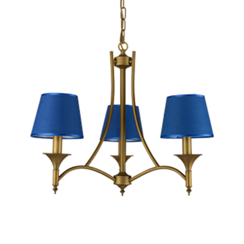 Multi-head hangende verlichtingsarmaturen Amerikaanse stijl vat kroonluchter hanglamp met stofschaduw