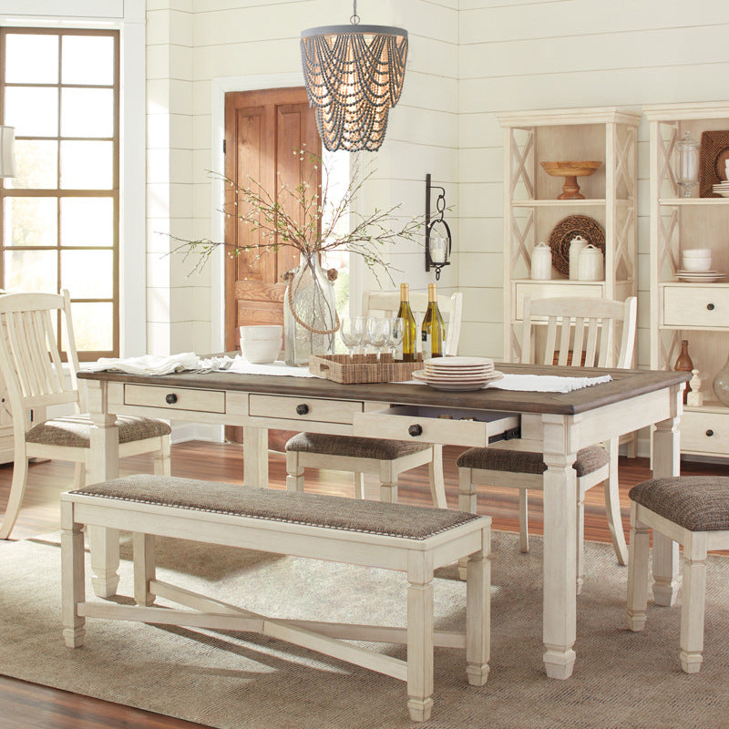 Lustre en bois rétro lustre de style country français de style perle en bois lumière pour le salon