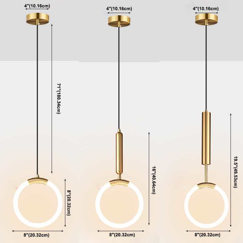 Forma de anillo LED lámpara colgante de luz