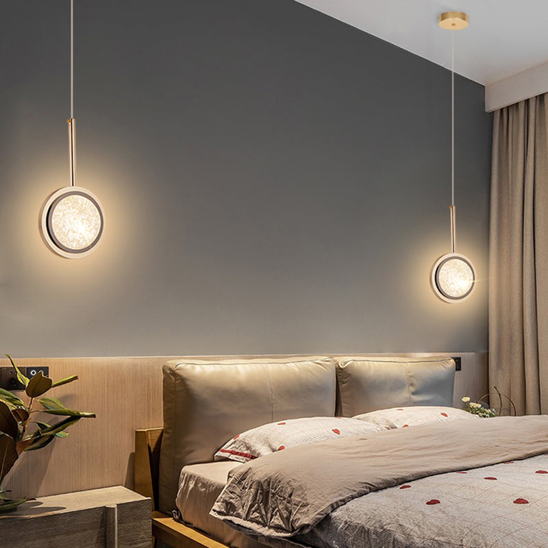 LED Hanging Light Fixture Modern Simple Style Living Room Pendant Light