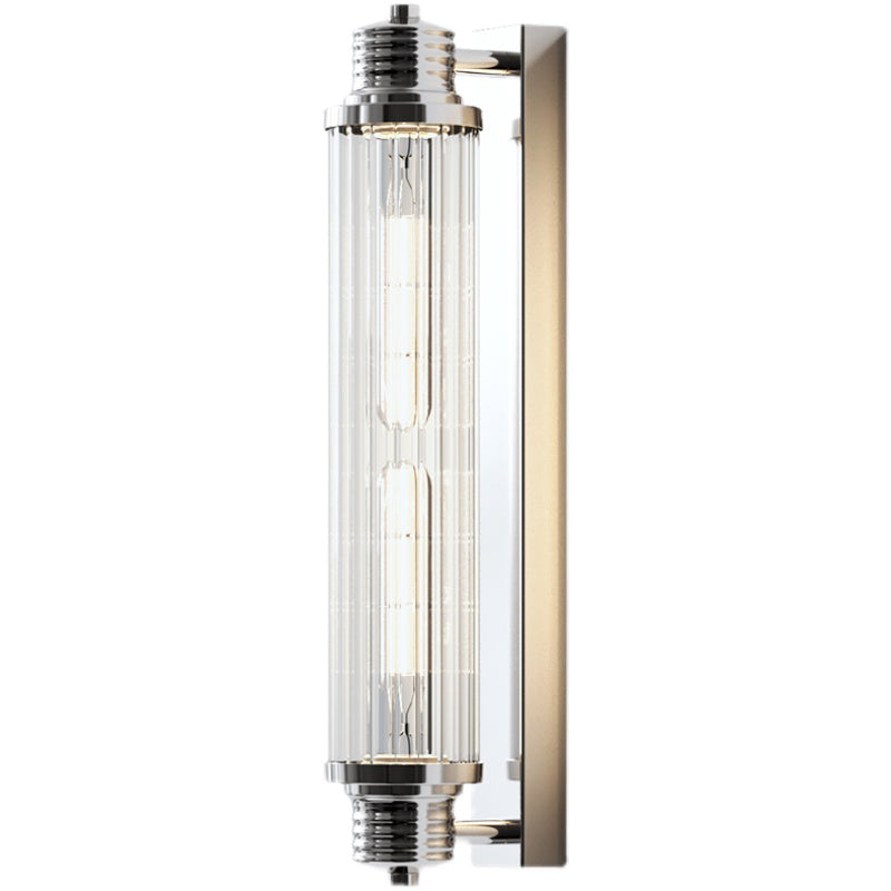 Cilindrische spoelmontage Wand SCONCE Moderne zilveren wand SCONCE Lichten met glazen schaduw