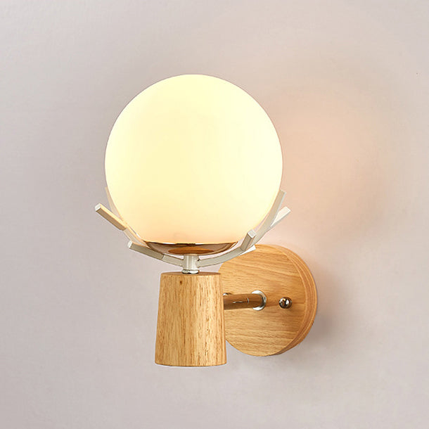 Minimalistic Style Wood Wall Mount Light Fixture Deer Wall Sconce Light for Bedroom