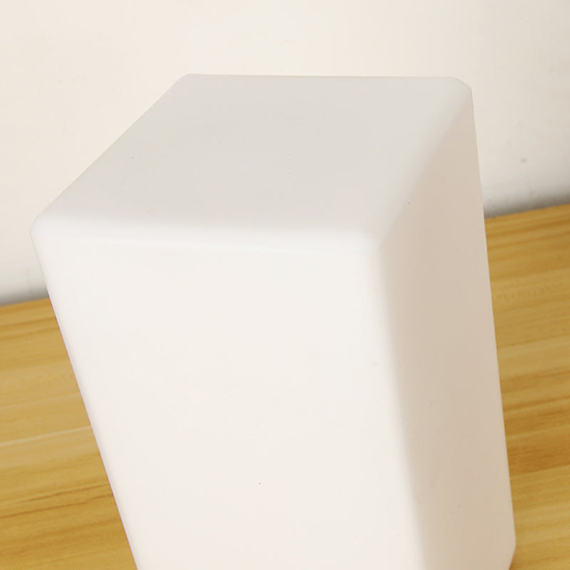 Modern Night Table Lamps 1-Light Living Room Nightstand Lights with White Glass Shade