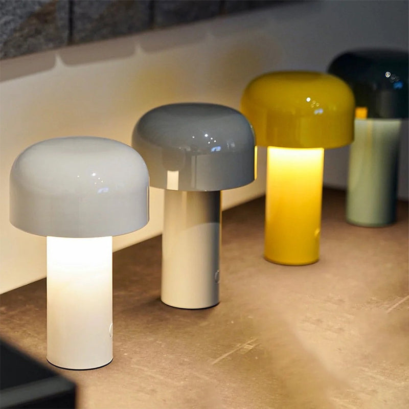 Rechargeable LED Desk Lamp Modern Simple Style Mushroom Shape Table Light
