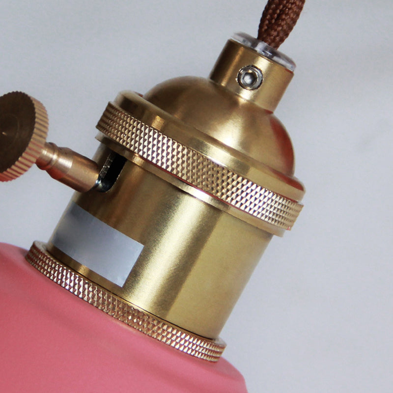 Macaron Color Nordic Wall Sconce Flared Metal Shade 1-Head Wall Lamp for Bedside Dinning Room