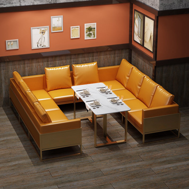 Industriële eettafel gesinterde stenen tafel met dubbele voetstuk voor eetkamer