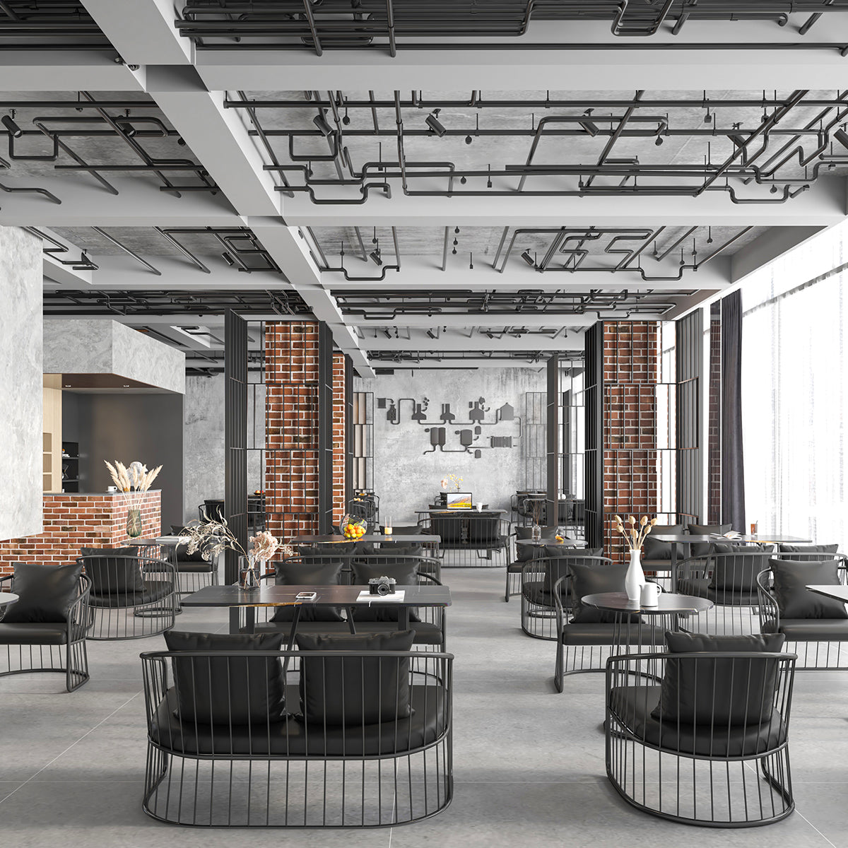 Stone Dining Room Collection Industrial Style Dining Site Table for Dining Room