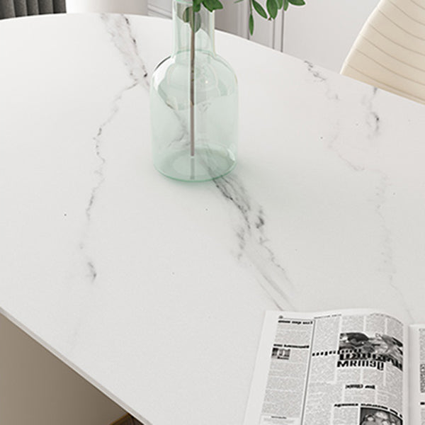 Table ovale de luxe traditionnelle en métal