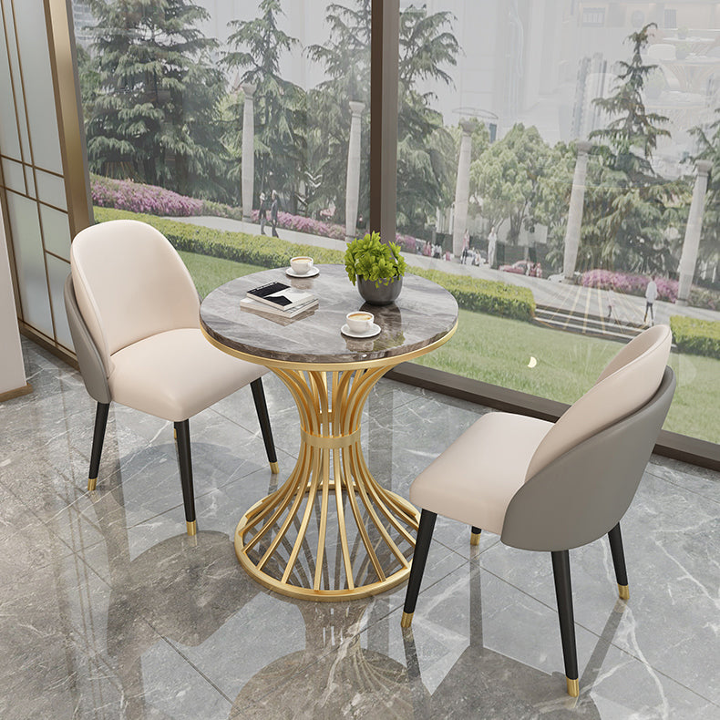 Traditional Luxury Round Dining Table Stone Dining Site Table for Dining Room