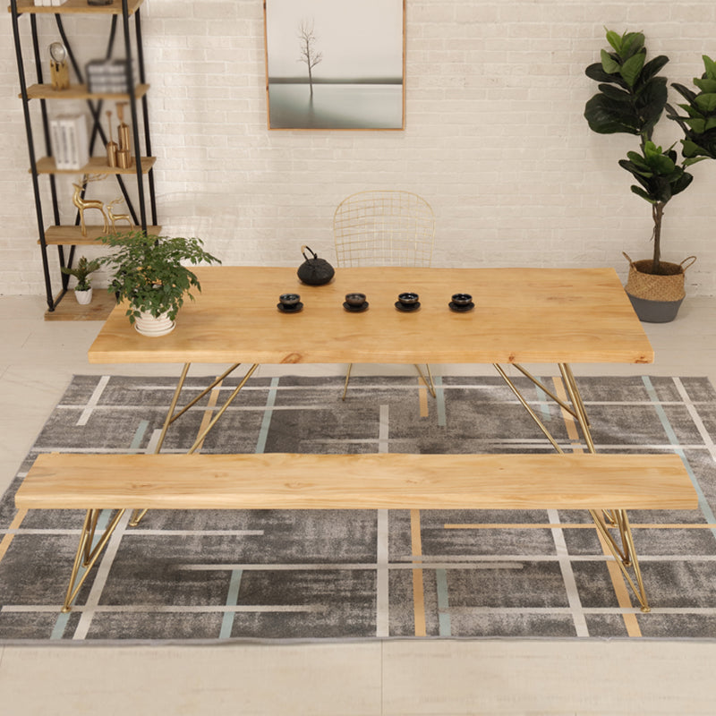 Traditional Luxury Dining Table Rectangle 4 Legs Home Furniture for Indoor