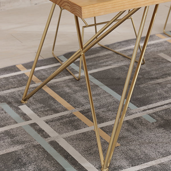 Traditional Luxury Dining Table Rectangle 4 Legs Home Furniture for Indoor