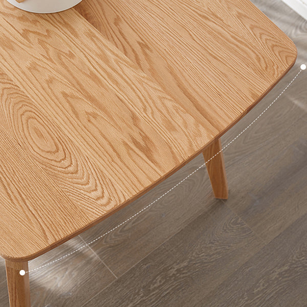 Storage Oak Wood Dining Table in Nature Rectangle Kitchen Table with 4 Legs