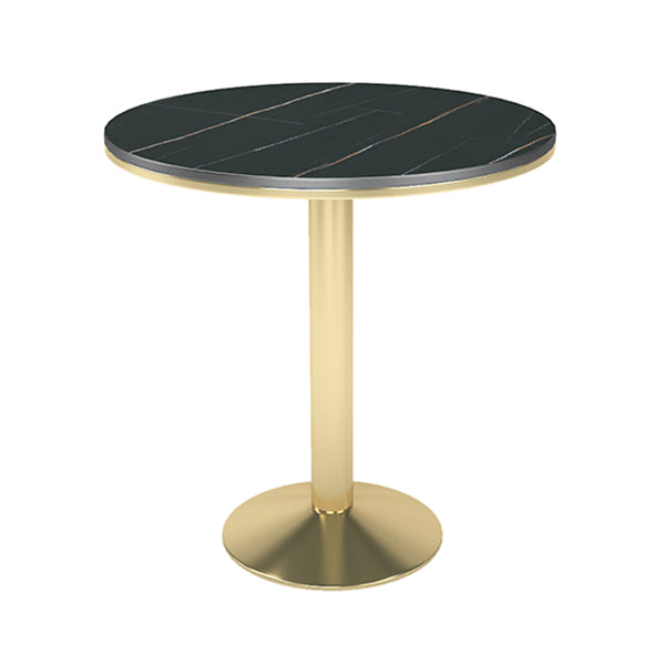 Industrial Style Sintered Stone Dinner Room Kitchen Table Black Table with Gold Frame