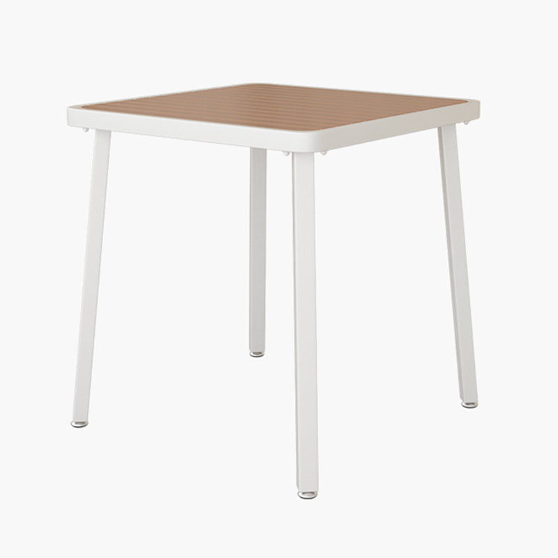 Mesa de comedor de madera maciza industrial Mesa de cocina en la naturaleza con metal 4 patas