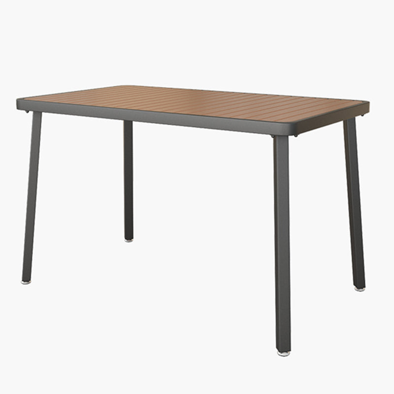 Mesa de comedor de madera maciza industrial Mesa de cocina en la naturaleza con metal 4 patas