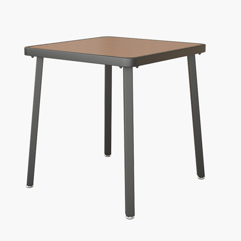 Mesa de comedor de madera maciza industrial Mesa de cocina en la naturaleza con metal 4 patas