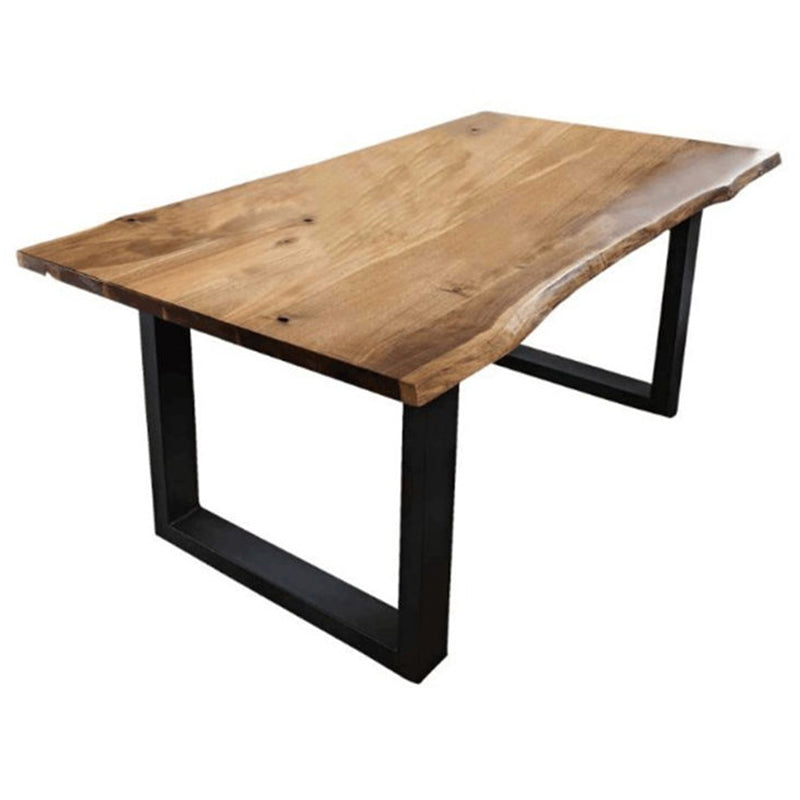 Industrial Brown Rectangle Shape Dining Table Solid Wood Standard Dining Table for Kitchen