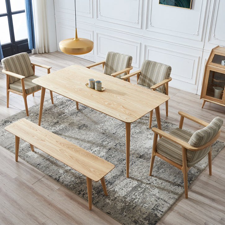 Moderne ashouten tafel rechthoek eettafel met houten 4 poten voor restaurant