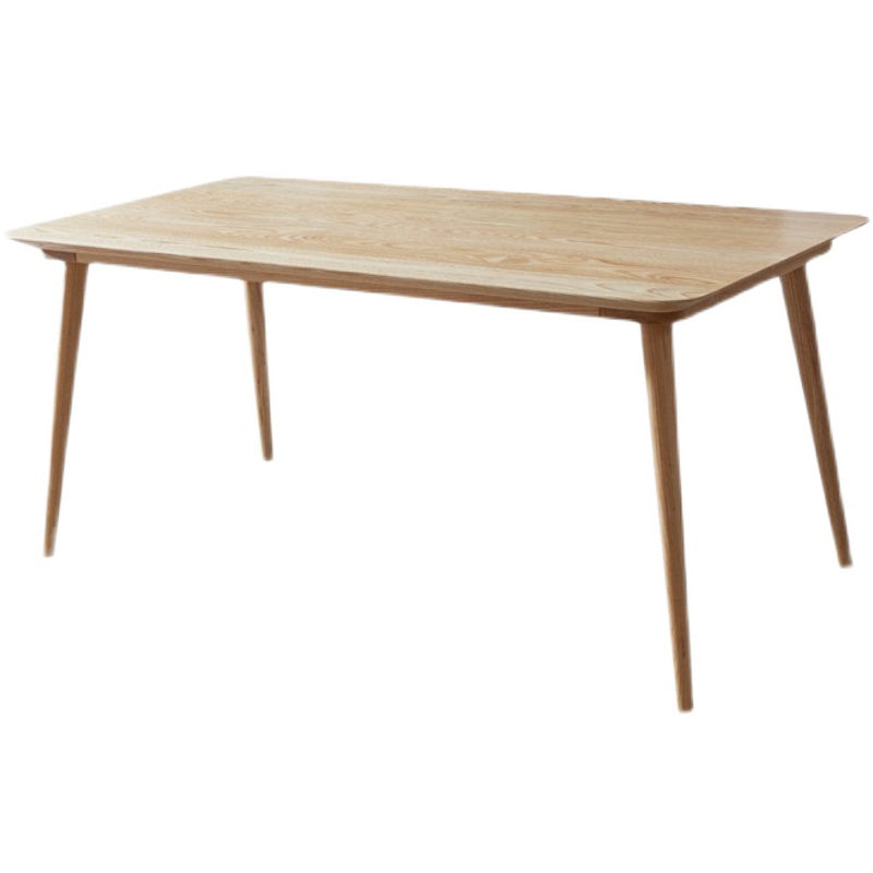 Modern Ash Wood Table Rectangle Dining Table with Wooden 4 Legs for Restaurant