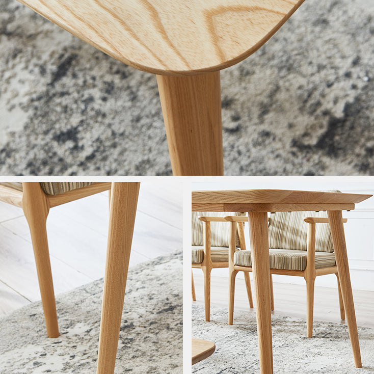 Modern Ash Wood Table Rectangle Dining Table with Wooden 4 Legs for Restaurant