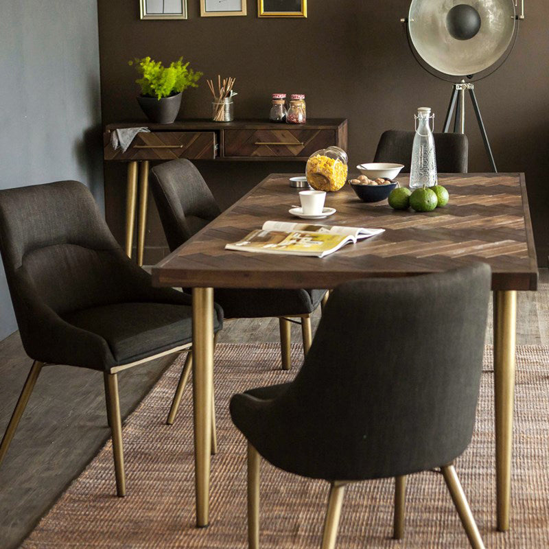 Traditional Luxury Pine Solid Wood Dining Table Rectangle 4 Legs Table for Dining Room