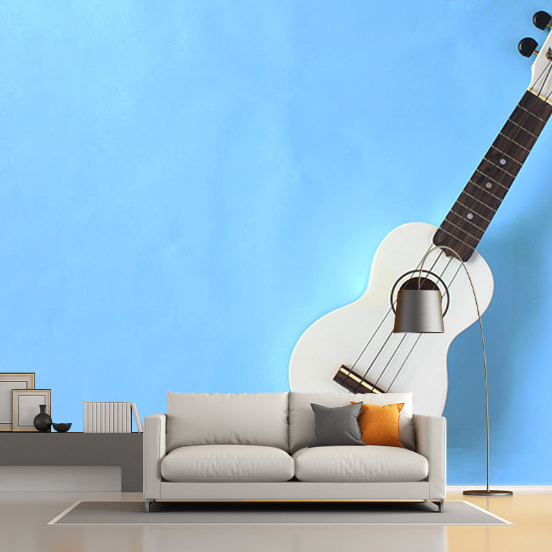 Guitar Instrument Mural Wallpaper Personalized Size Wall Covering for Study Room
