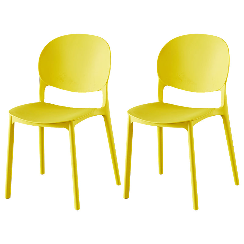Plástico contemporáneo que cena la parte posterior abierta del final mate de la silla lateral que cena la silla lateral